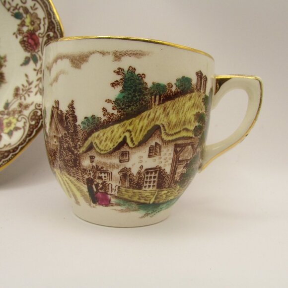 2 Vtg Royal Tudor Ware England  and RZB Porcellaine 4oz Cups and Saucers Sets - Picture 15 of 16